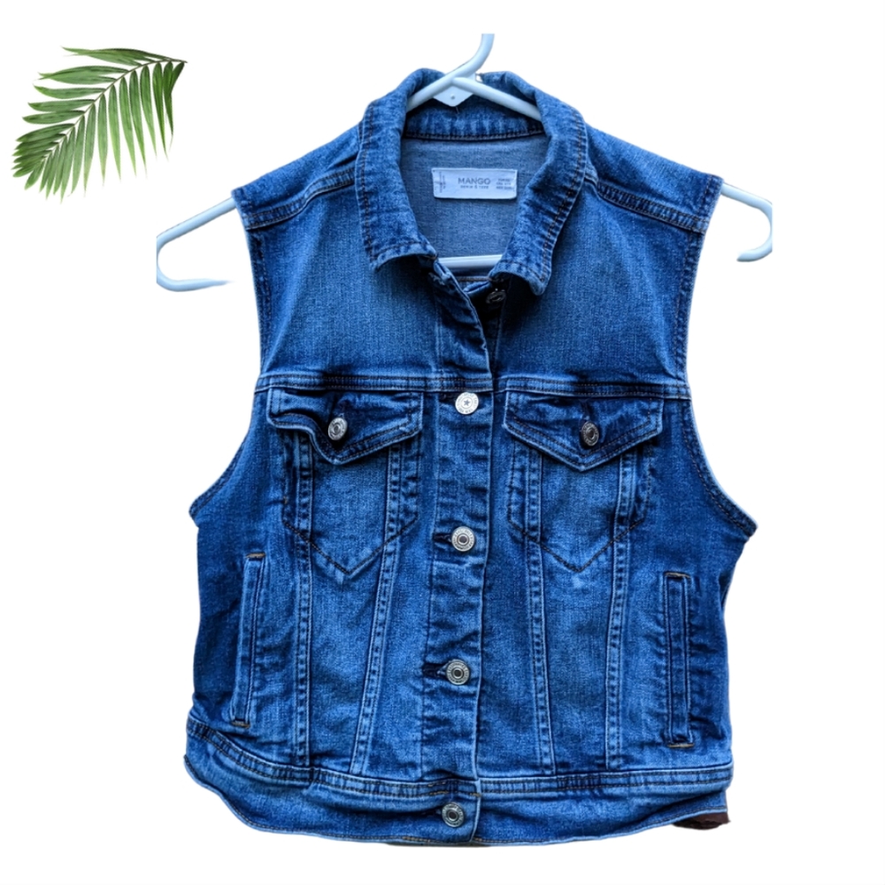 Mango Vest Denim Jean vest XXS